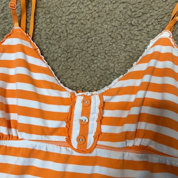 Volcom Tank Top-orange & white stripes - Picture 3 of 5